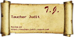 Taucher Judit névjegykártya